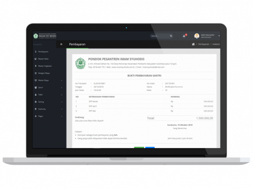 Sistem Pembayaran Santri